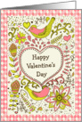 Valentine’s Day - Fun Colorful Love Birds card