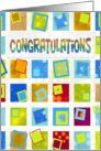 Congratulations - Bokeh - Circles - Squares card