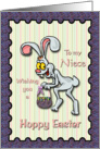 Easter - Niece - Rabbit with Candy Egg Basket card
