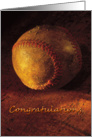 Congratulations - Old Worn Baseball - Sports card