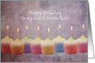 Happy Birthday - Godmother - Sweet Feminine Cupcakes card