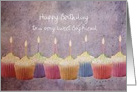 Birthday - Boyfriend - Sweet Treats - Cupcakes card