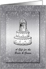 Wedding Gift - Wedding Day Cake - Customizable card