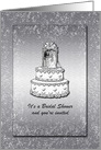 Bridal Shower Invitation - Wedding Cake - Bride and Groom card