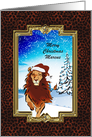 Christmas - Nail Technician - Holiday Lion card