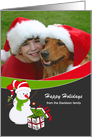 Customizable - Any Christmas Holiday - Snowman card