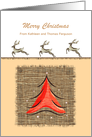 Christmas - Woven Tree + Reindeer Trio card