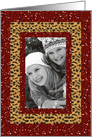 Christmas - Animal Print Frame - Photo card