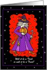 Trick or Treat - Halloween Warlock - Customizable card