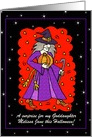 Halloween - Friendly Warlock - Goddaughter card