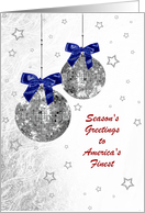 Christmas - Military - Mirror look Ornaments card