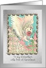 Christmas - Godmother - Jingle Bell Framed Flying Horse card