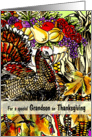 Grandson - A Thanksgiving Autumn Scene Collage card