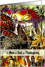 To both my Parents - A Thanksgiving Autumn Scene Collage card