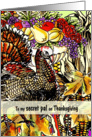 To my Secret Pal - A Thanksgiving Autumn Scene Collage card