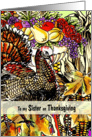 To my Sister - A Thanksgiving Autumn Scene Collage card