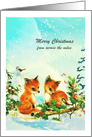 Christmas - From across the miles - Fox + Birds card