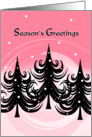 Season’s Greetings - Business - Trees in the Winter - Pink card