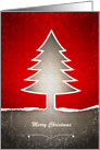 Christmas - To Anyone - Modern Tree - Red + Brown card