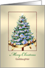Christmas, Goddaughter, Festive Ornaments on Christmas Tree card