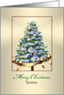 Christmas Brother, Festive Ornaments on Christmas Tree card