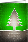 Christmas - Business - Modern Tree - Green + Brown card