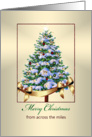 Merry Christmas - Tree of Ornaments - From Across the Miles - Far Away card