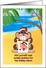 Christmas - Military Vet - Monkey sends Holiday Selfie card