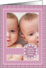 Birth Announcement - Twin Girls - Photo card