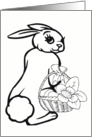 Frame-able Easter Bunny Coloring Book Page - Goddaughter card