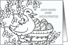 Frame-able Easter Coloring Book Page - Goddaughter card