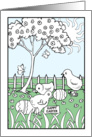 Frame-able Easter Coloring Book Page - Niece card