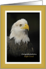 Congratulations Eagle Scout - Proud American Bald Eagle card