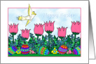 Easter to anyone - Springtime Garden Scene card