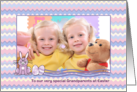 Grandparents - Easter Bunny + Zig Zag Pattern Photo Card