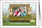 Grandparents - Easter Bunny Scene - Photo card