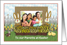 Parents - Easter Bunny Scene - Photo card