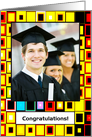 Congratulations Graduate - Geometric Pattern Photo Card