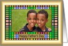 Father’s Day - Colorful Squares Photo Card