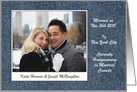 Eloped Announcement - Denim Fabric Look - Photo Card