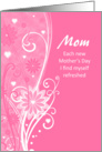 Mother’s Day - Mom - Floral + Heart Swirl card