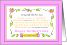 Mother’s Day - Gift Certificate in Pink card