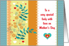 Mother’s Day - Flowers + Hearts + Dots Illustration card