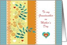 Mother’s Day - Grandmother - Flowers + Hearts + Dots Illustration card