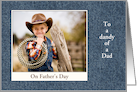 Father’s Day - Dad - Denim Look Photo Card