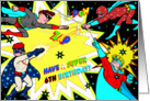 Superheroes - 6th Birthday card