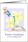 Easter - Godparents - Bunny Scene card