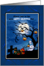 Invitation - Halloween Party - Cemetery Scene card