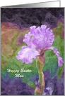 Easter - Mother - Bearded Iris - Oil Painting card