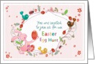 Customizable - Egg Hunt Invitation - Bunny + Springtime Friends card